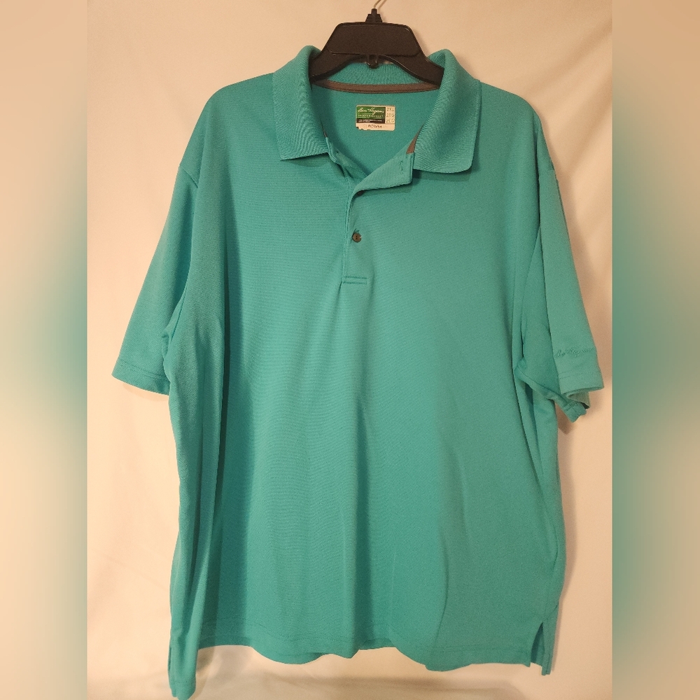 Ben Hogan Men’s Golf Polo Shirt 2XL  Turquoise Polyester Short Sleeve